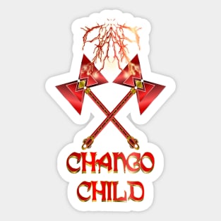 Chango Child Twin Lightining Thunder Axe Sticker